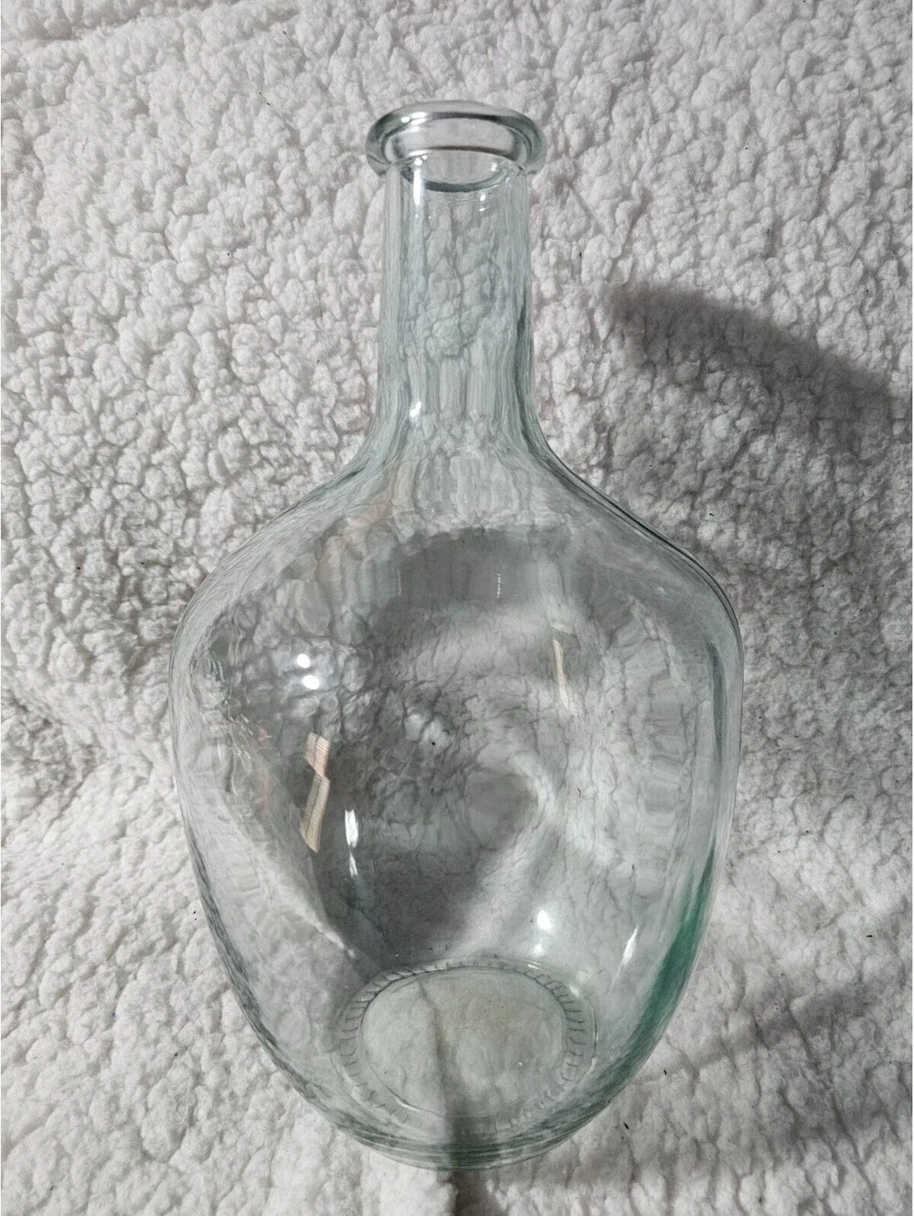 Glass Vase Clear Large Jug Cylinder Water Flowers Bubble Vase Round 12X7 Decor